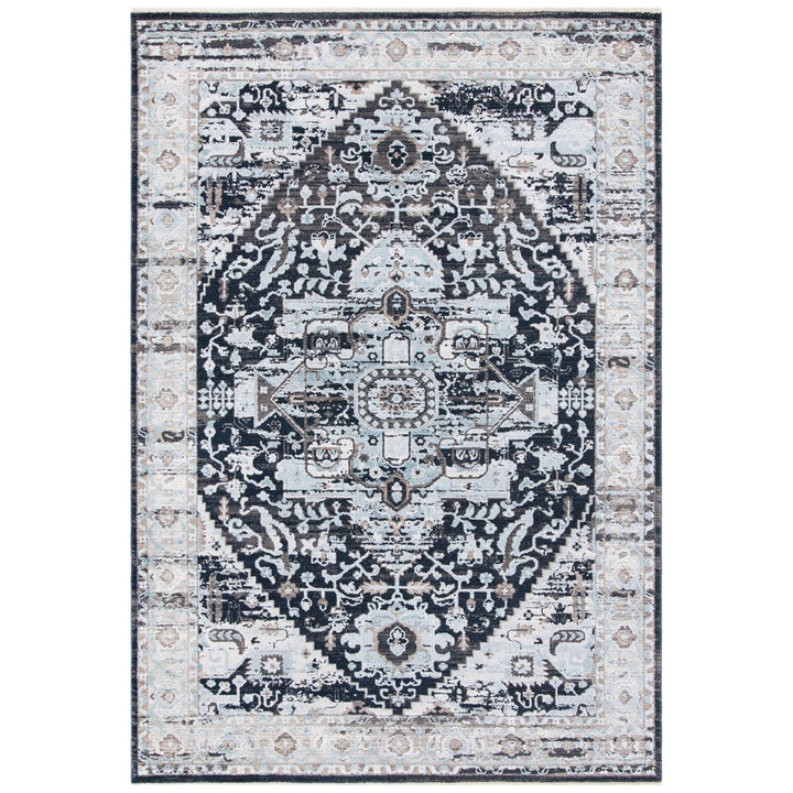 SAFAVIEH Mayflower Collection MAY215M Blue / Ivory Rug Image 2