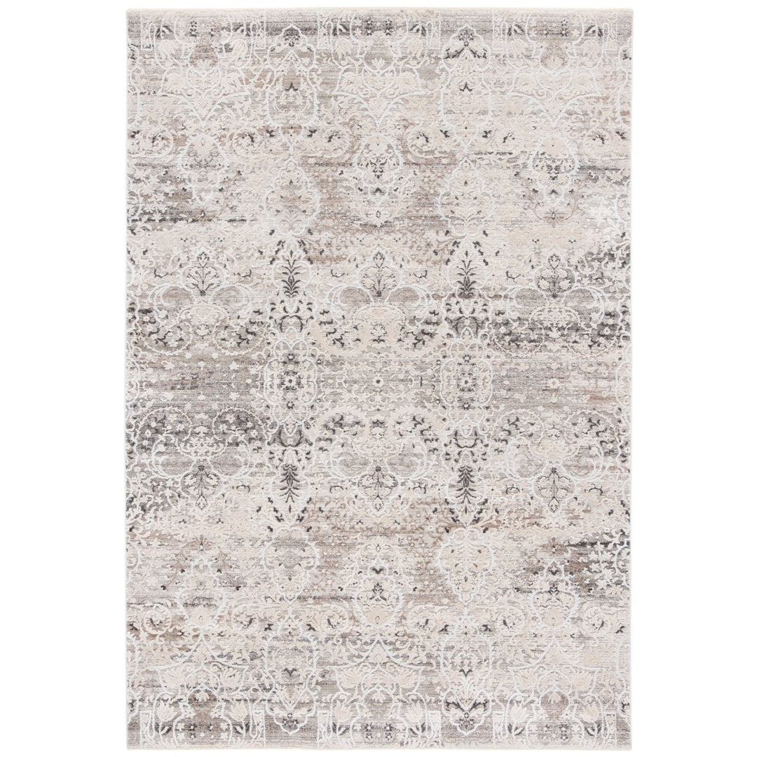 SAFAVIEH Mayflower Collection MAY222B Beige / Grey Rug Image 1