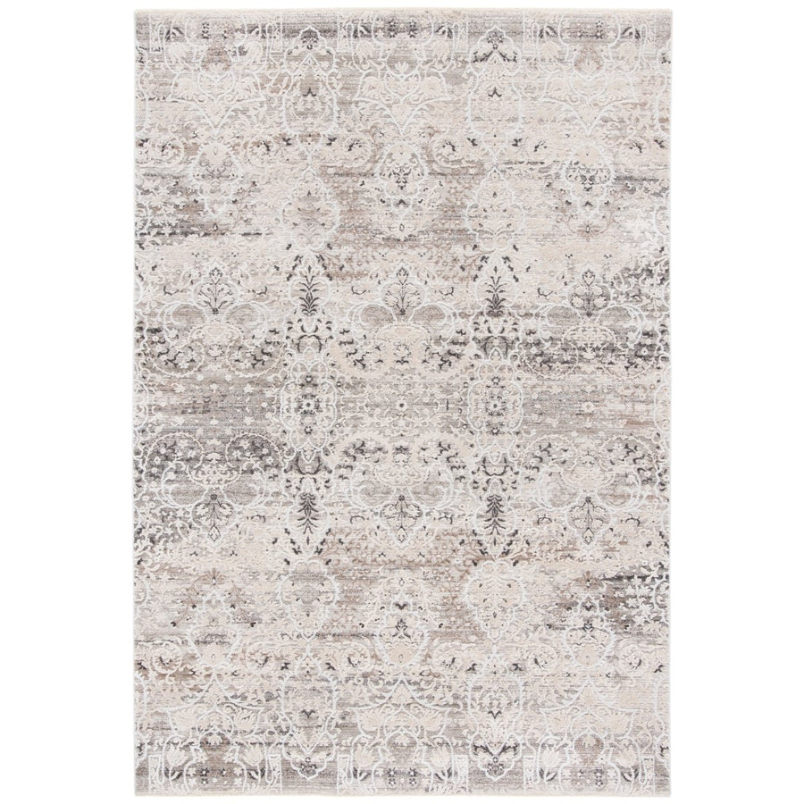 SAFAVIEH Mayflower Collection MAY222B Beige / Grey Rug Image 1