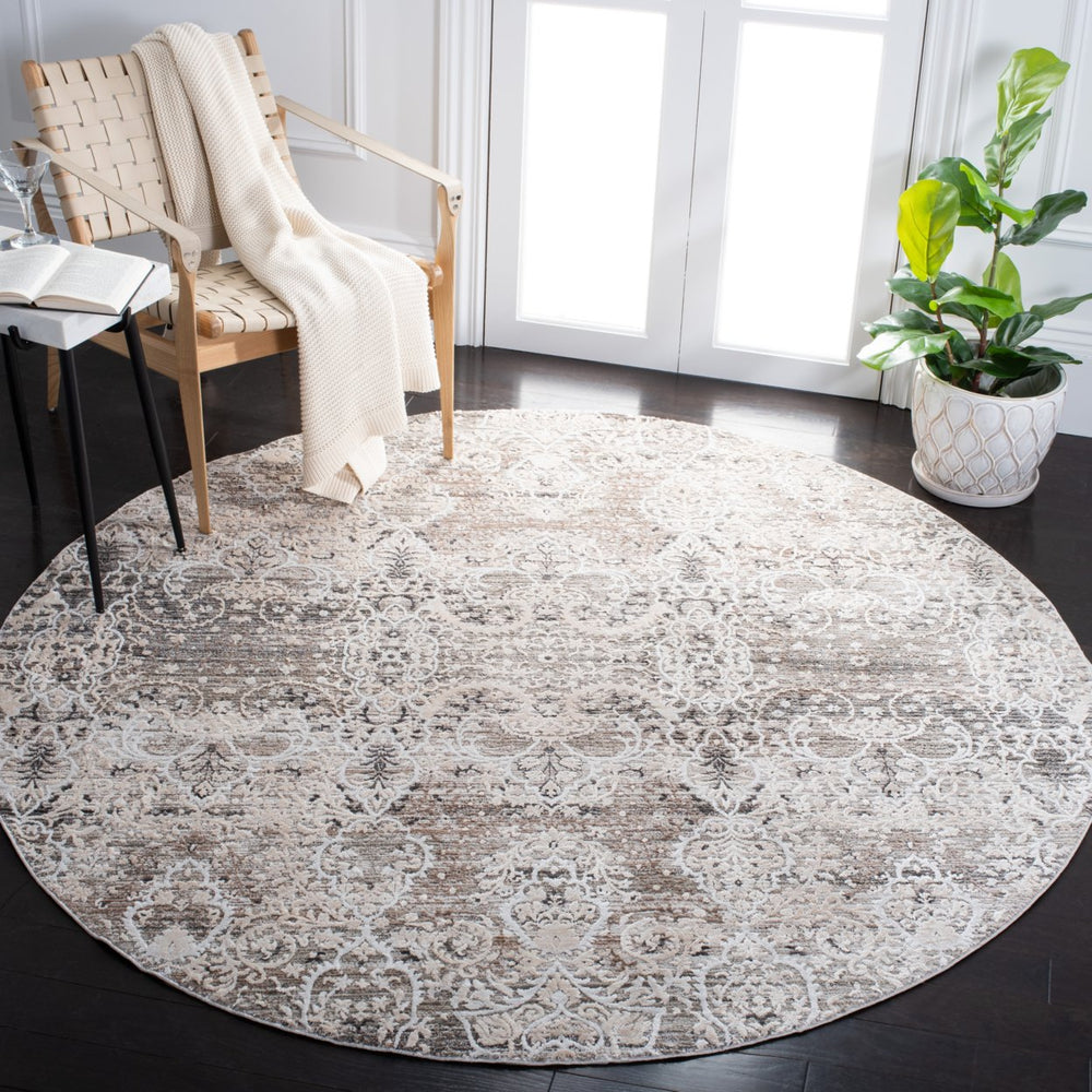 SAFAVIEH Mayflower Collection MAY222B Beige / Grey Rug Image 2