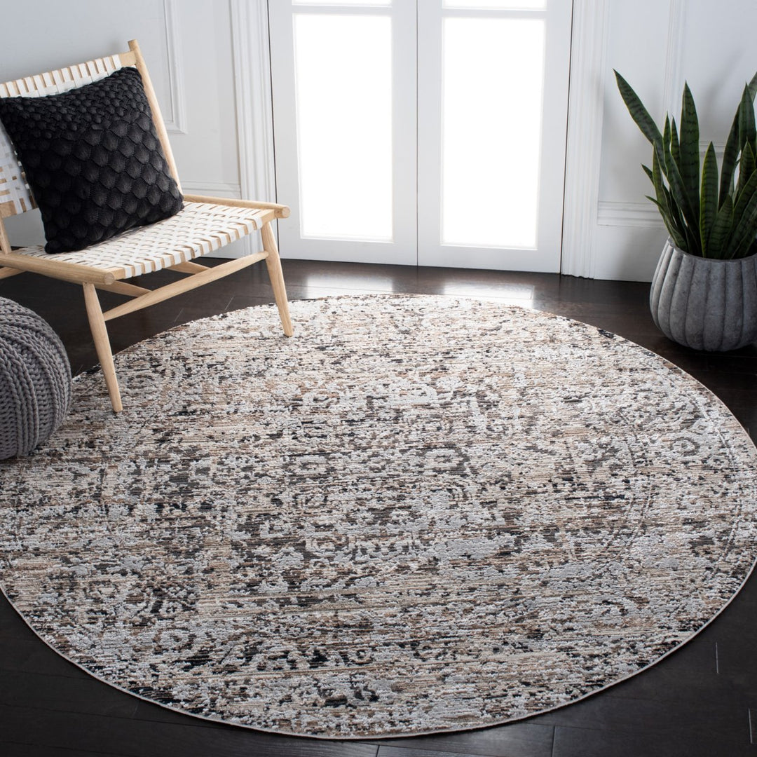 SAFAVIEH Mayflower Collection MAY284F Grey / Gold Rug Image 2