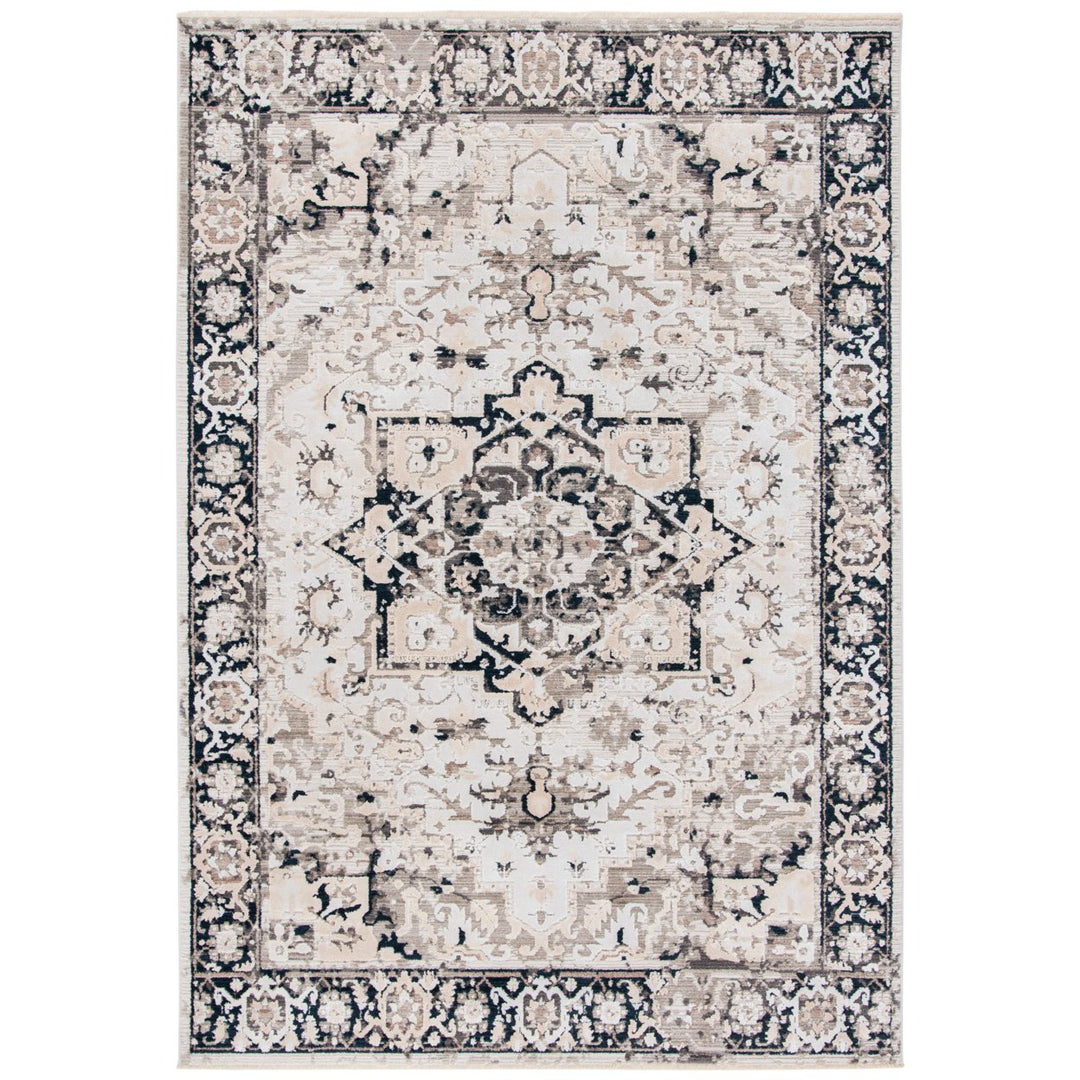 SAFAVIEH Mayflower Collection MAY293B Beige / Grey Rug Image 1