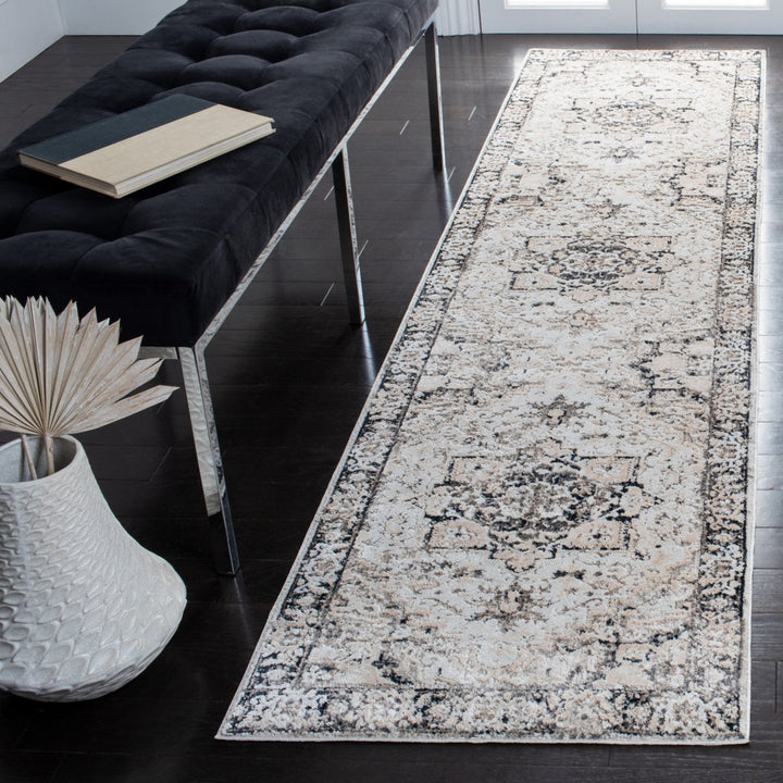 SAFAVIEH Mayflower Collection MAY293B Beige / Grey Rug Image 3