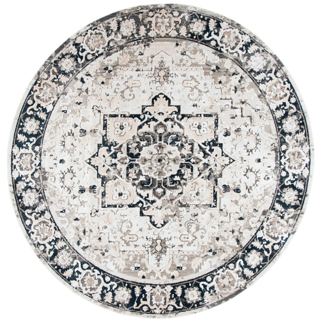 SAFAVIEH Mayflower Collection MAY293B Beige / Grey Rug Image 4