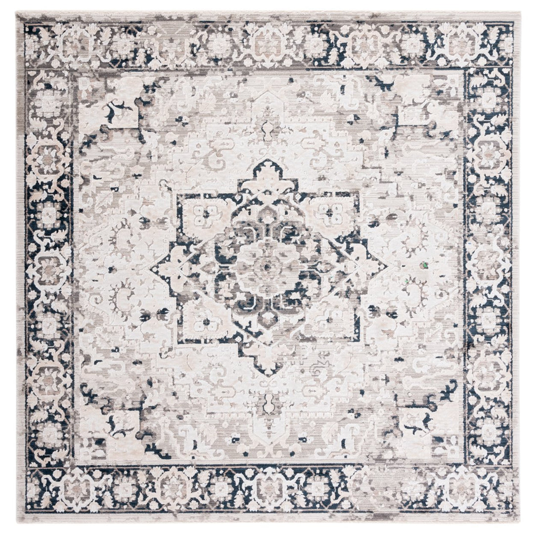 SAFAVIEH Mayflower Collection MAY293B Beige / Grey Rug Image 6