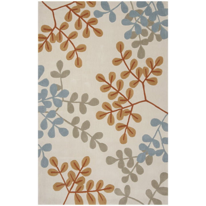 SAFAVIEH Modern Art MDA624A Handmade Ivory / Multi Rug Image 1