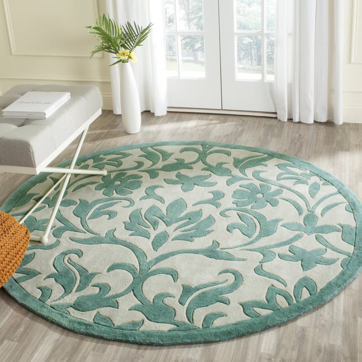 SAFAVIEH Modern Art MDA635A Ivory / Light Blue Rug Image 2