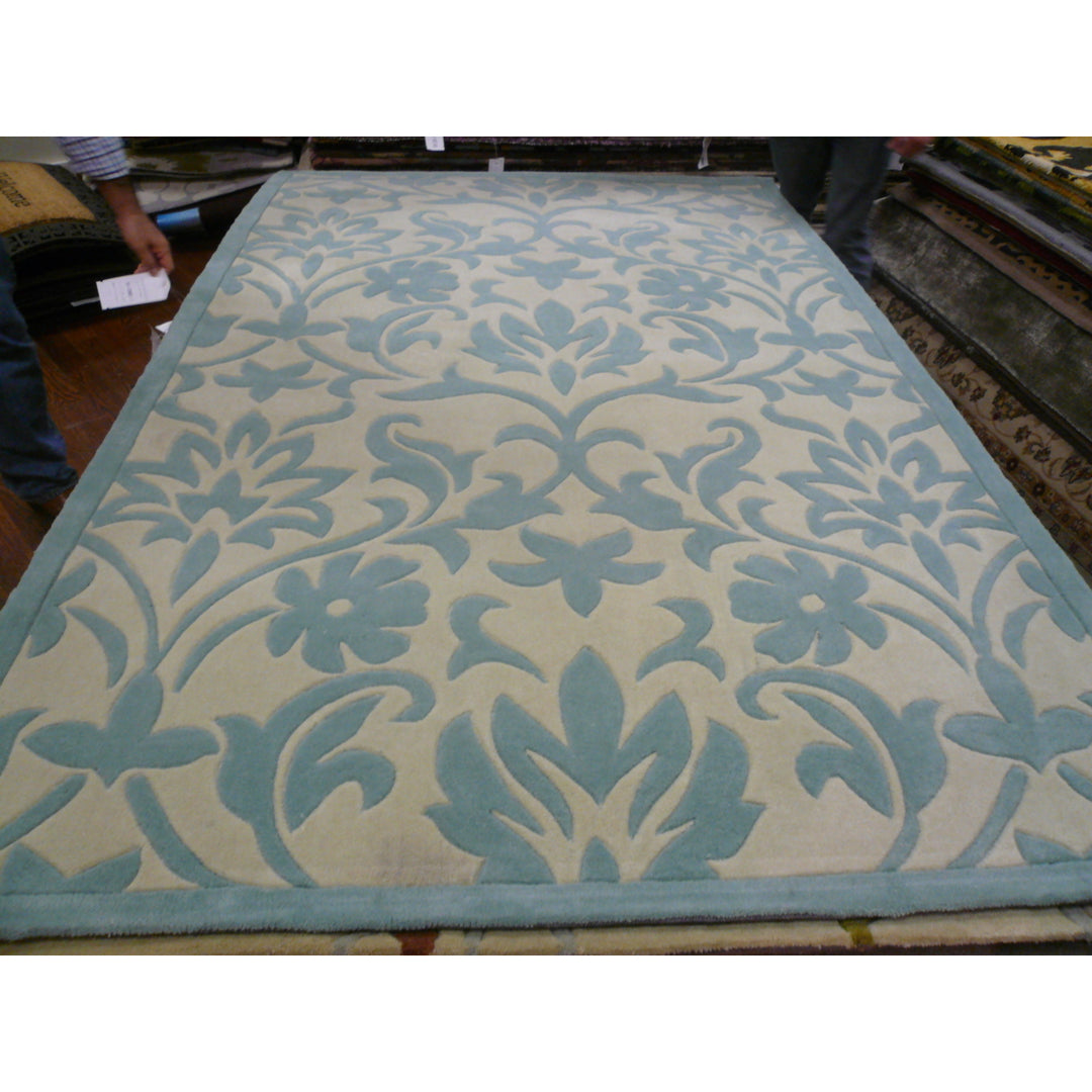 SAFAVIEH Modern Art MDA635A Ivory / Light Blue Rug Image 8