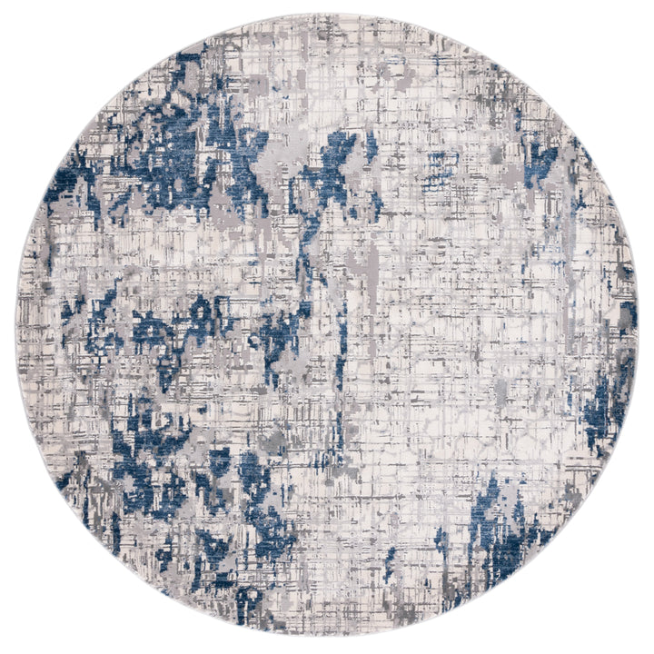 SAFAVIEH Meadow Collection MDW178A Ivory Grey / Blue Rug Image 4