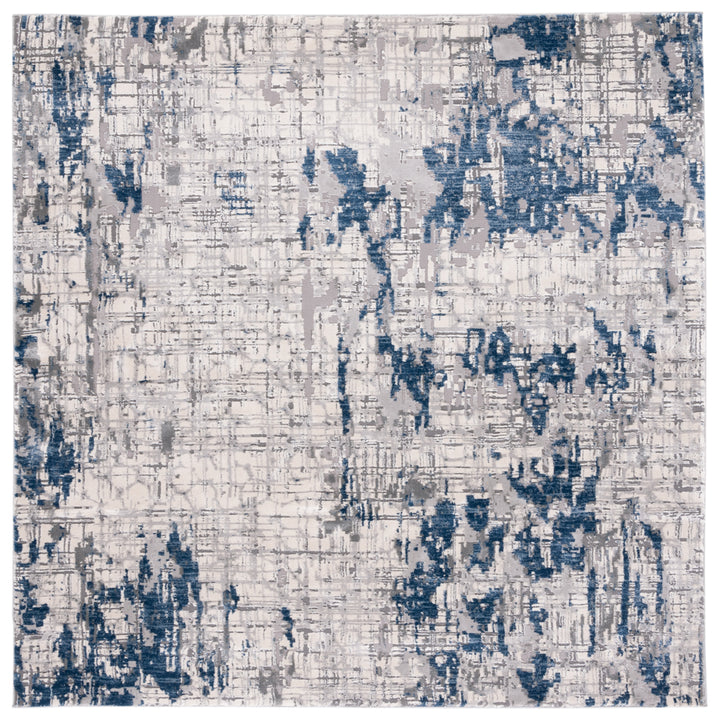 SAFAVIEH Meadow Collection MDW178A Ivory Grey / Blue Rug Image 6