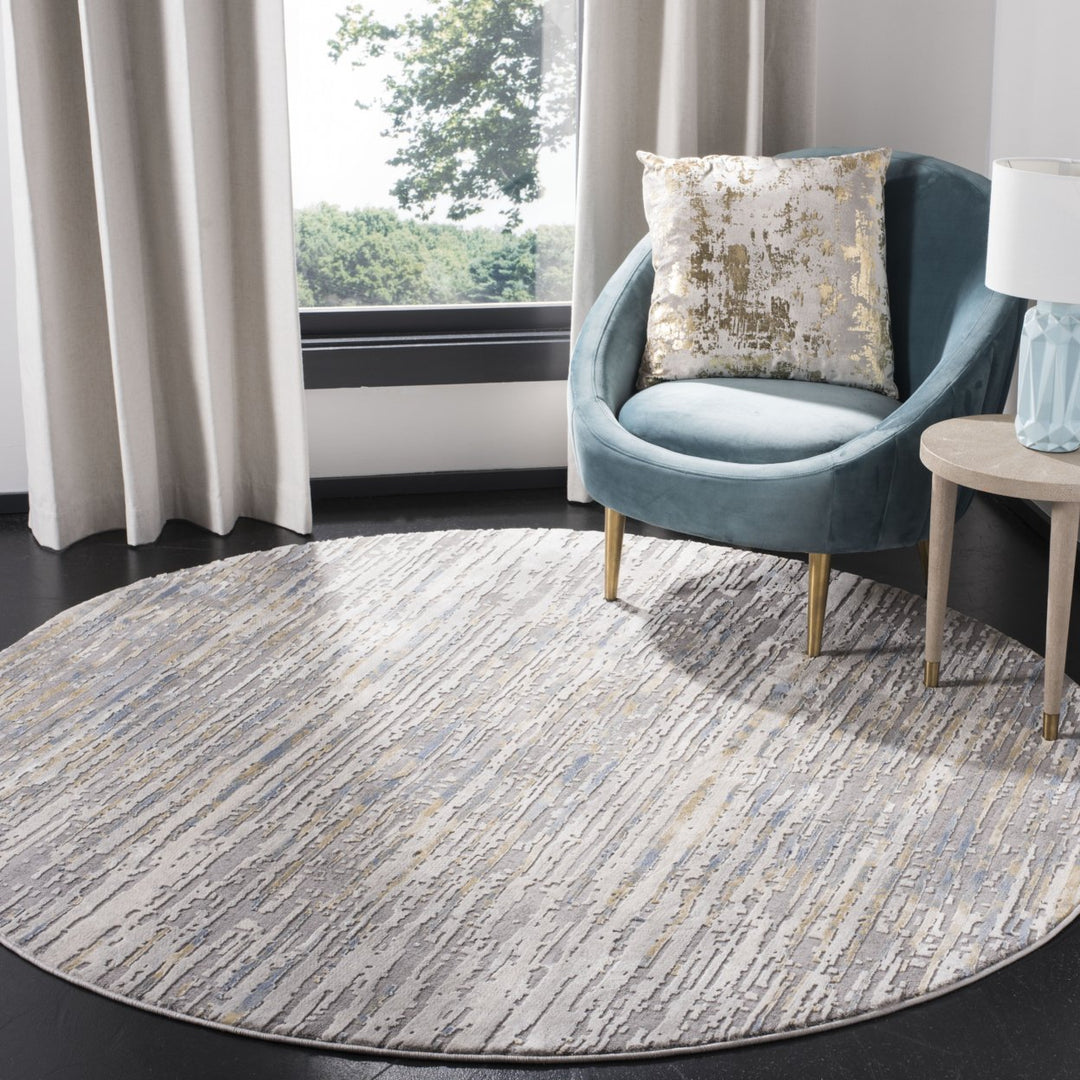 SAFAVIEH Meadow Collection MDW179D Grey / Gold Rug Image 2