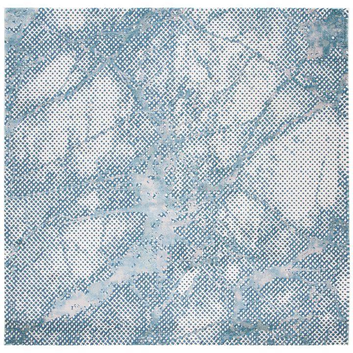 SAFAVIEH Meadow Collection MDW180K Turquoise / Ivory Rug Image 6