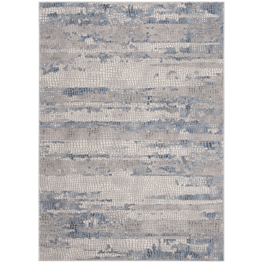 SAFAVIEH Meadow Collection MDW182F Grey / Navy Rug Image 1