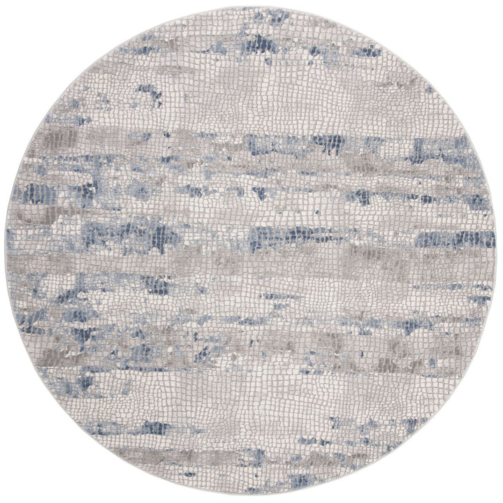 SAFAVIEH Meadow Collection MDW182F Grey / Navy Rug Image 1