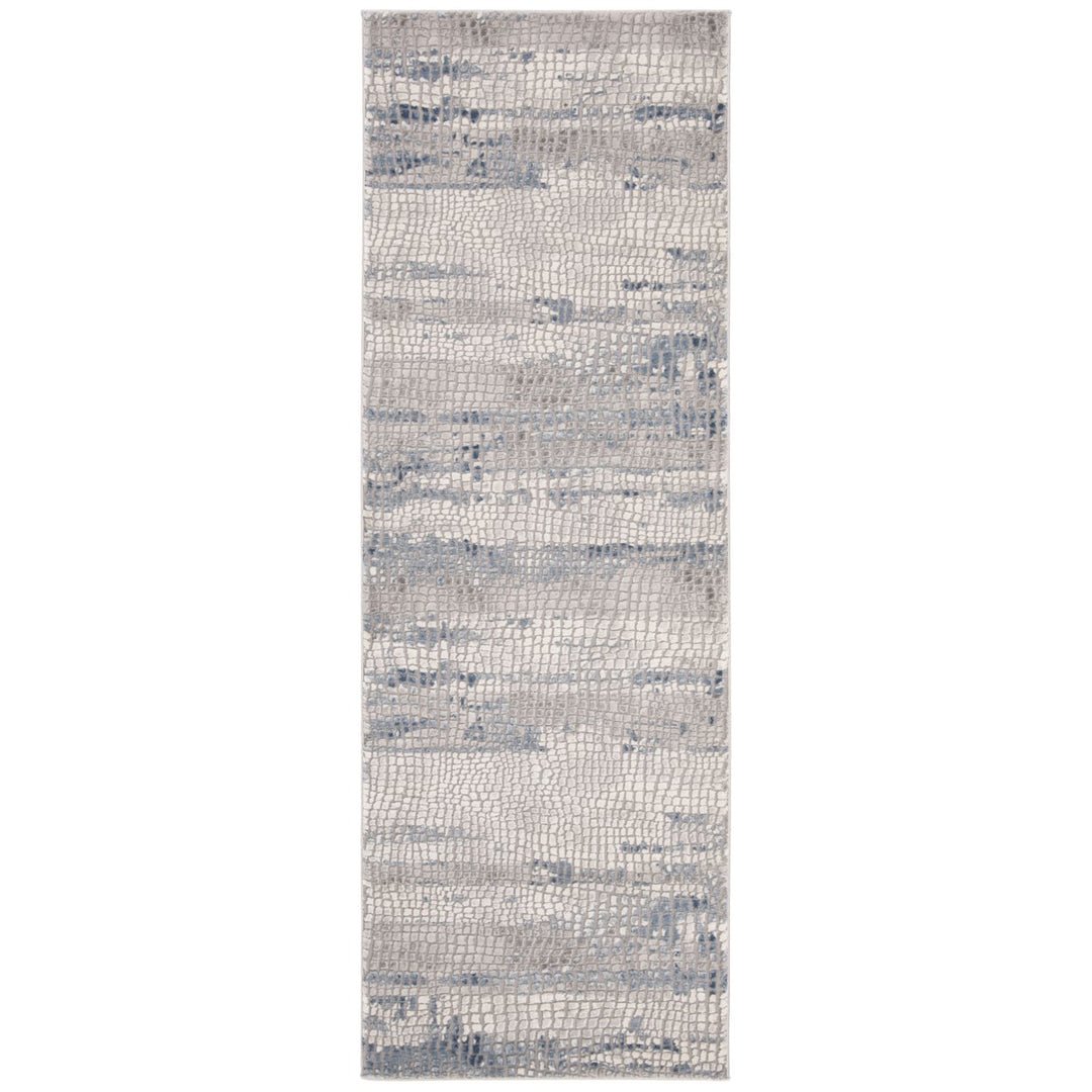 SAFAVIEH Meadow Collection MDW182F Grey / Navy Rug Image 1