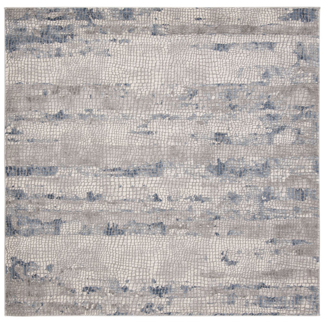 SAFAVIEH Meadow Collection MDW182F Grey / Navy Rug Image 6