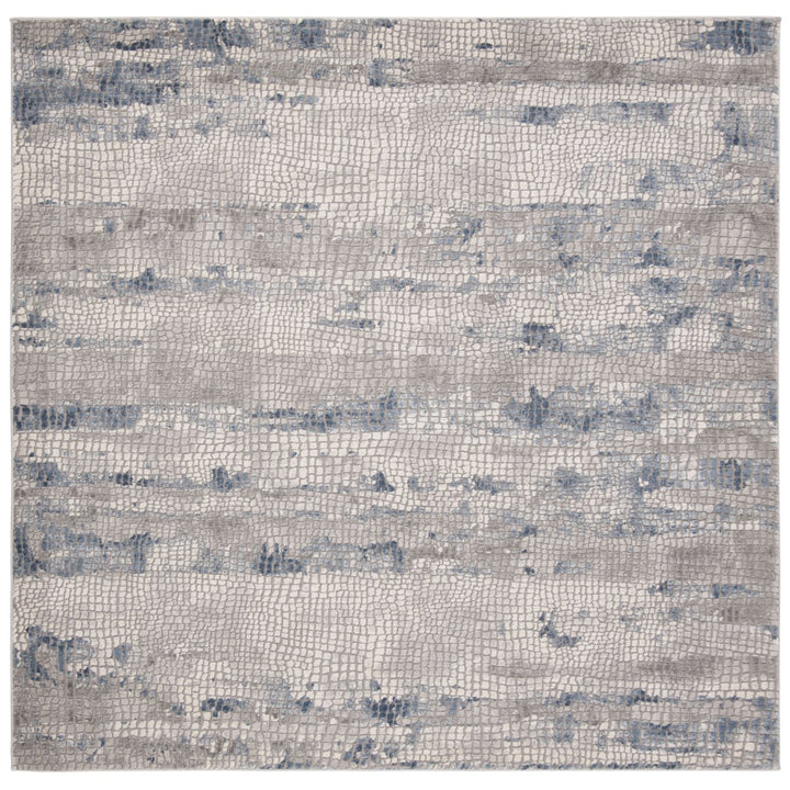 SAFAVIEH Meadow Collection MDW182F Grey / Navy Rug Image 1