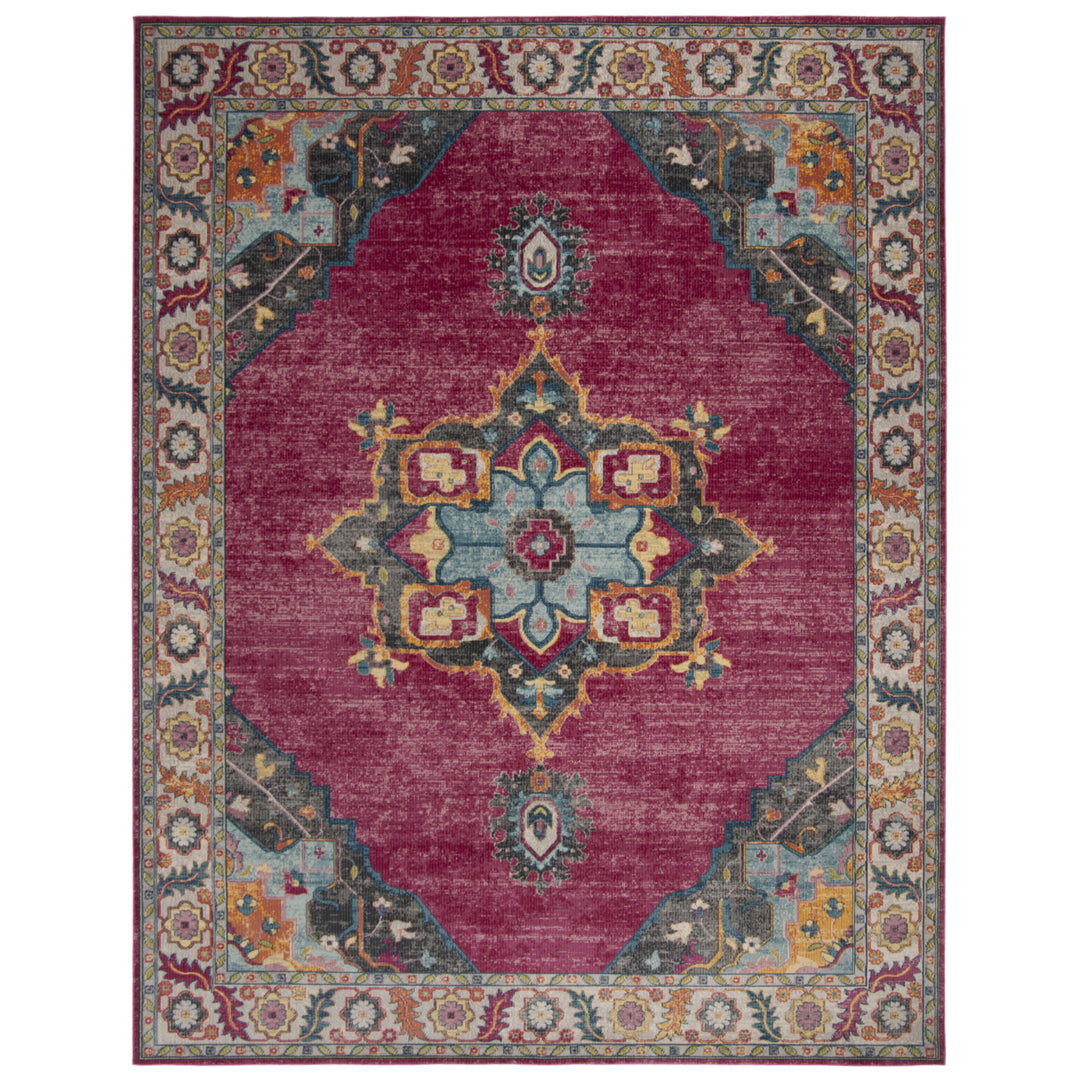 SAFAVIEH Merlot Collection MER108R Fuchsia / Multi Rug Image 1