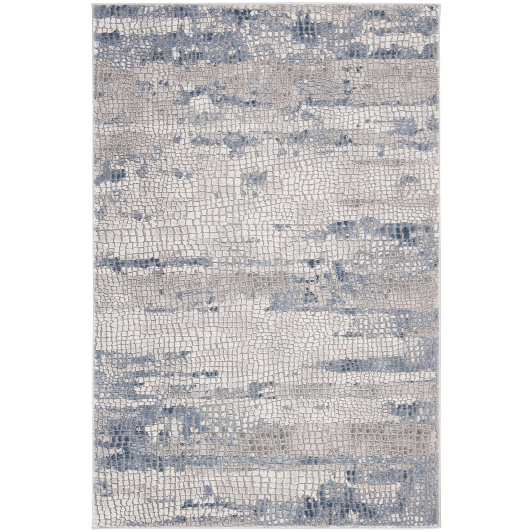 SAFAVIEH Meadow Collection MDW182F Grey / Navy Rug Image 8