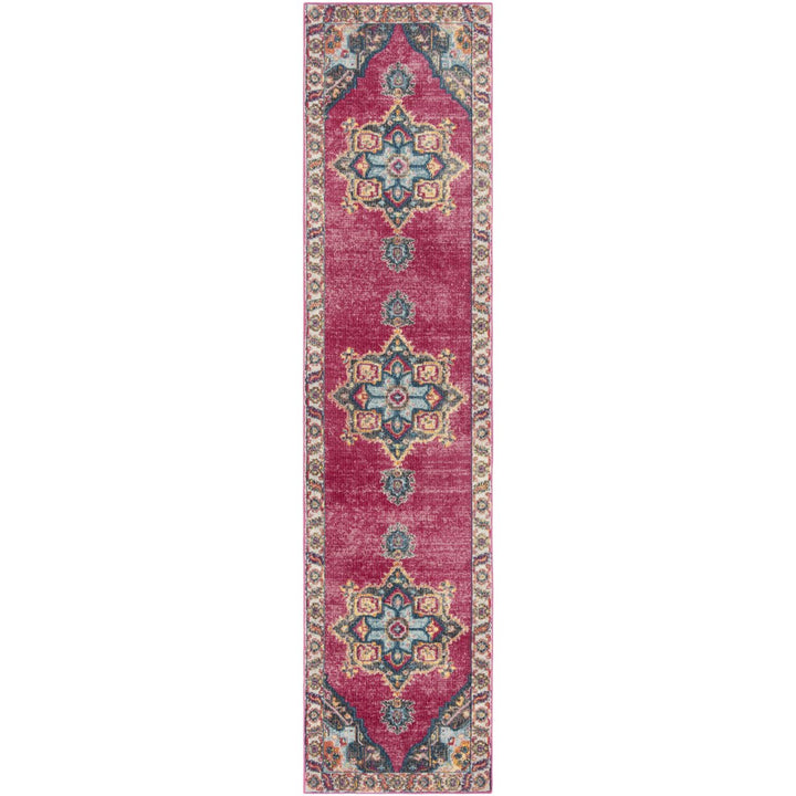 SAFAVIEH Merlot Collection MER108R Fuchsia / Multi Rug Image 1