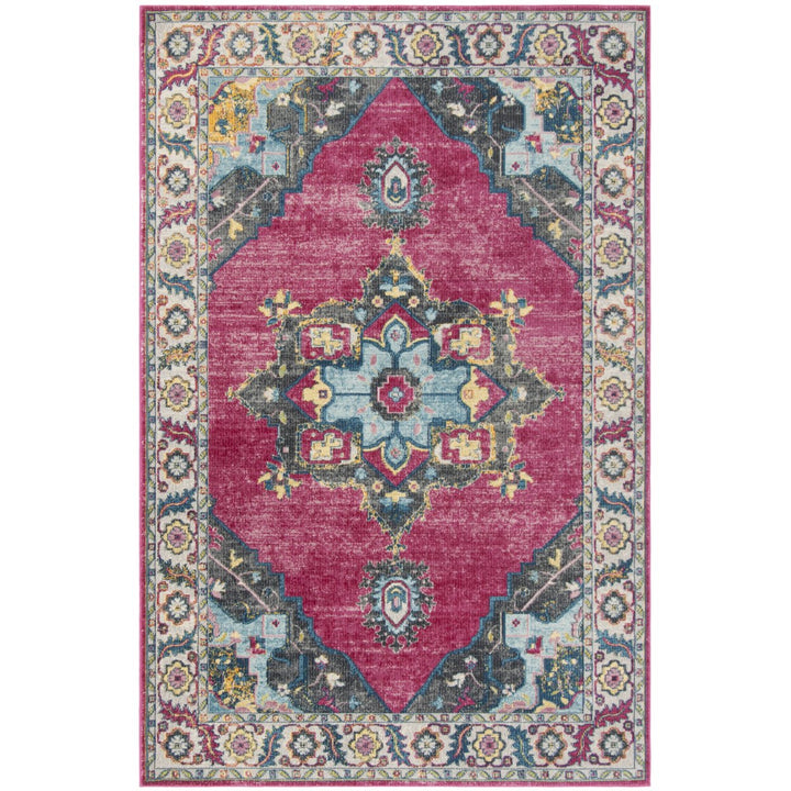 SAFAVIEH Merlot Collection MER108R Fuchsia / Multi Rug Image 5