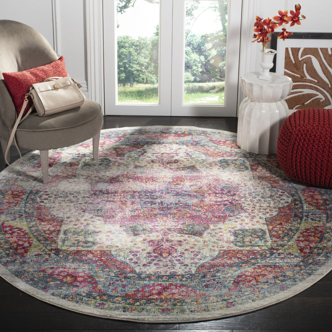 SAFAVIEH Merlot Collection MER121A Cream / Multi Rug Image 10