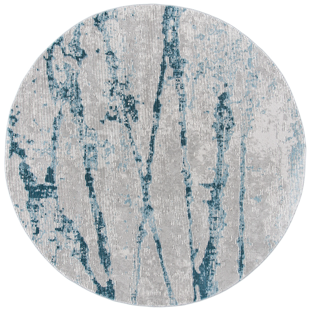 SAFAVIEH Meadow Collection MDW560F Light Grey / Blue Rug Image 4