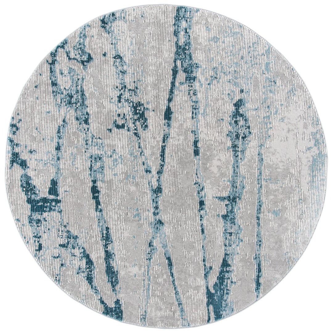 SAFAVIEH Meadow Collection MDW560F Light Grey / Blue Rug Image 1