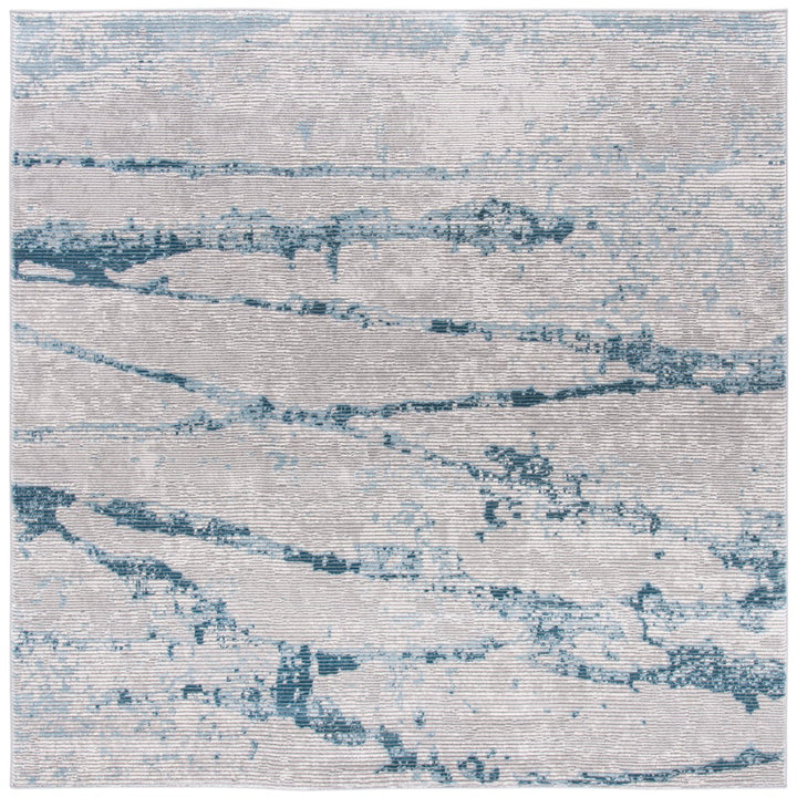 SAFAVIEH Meadow Collection MDW560F Light Grey / Blue Rug Image 6