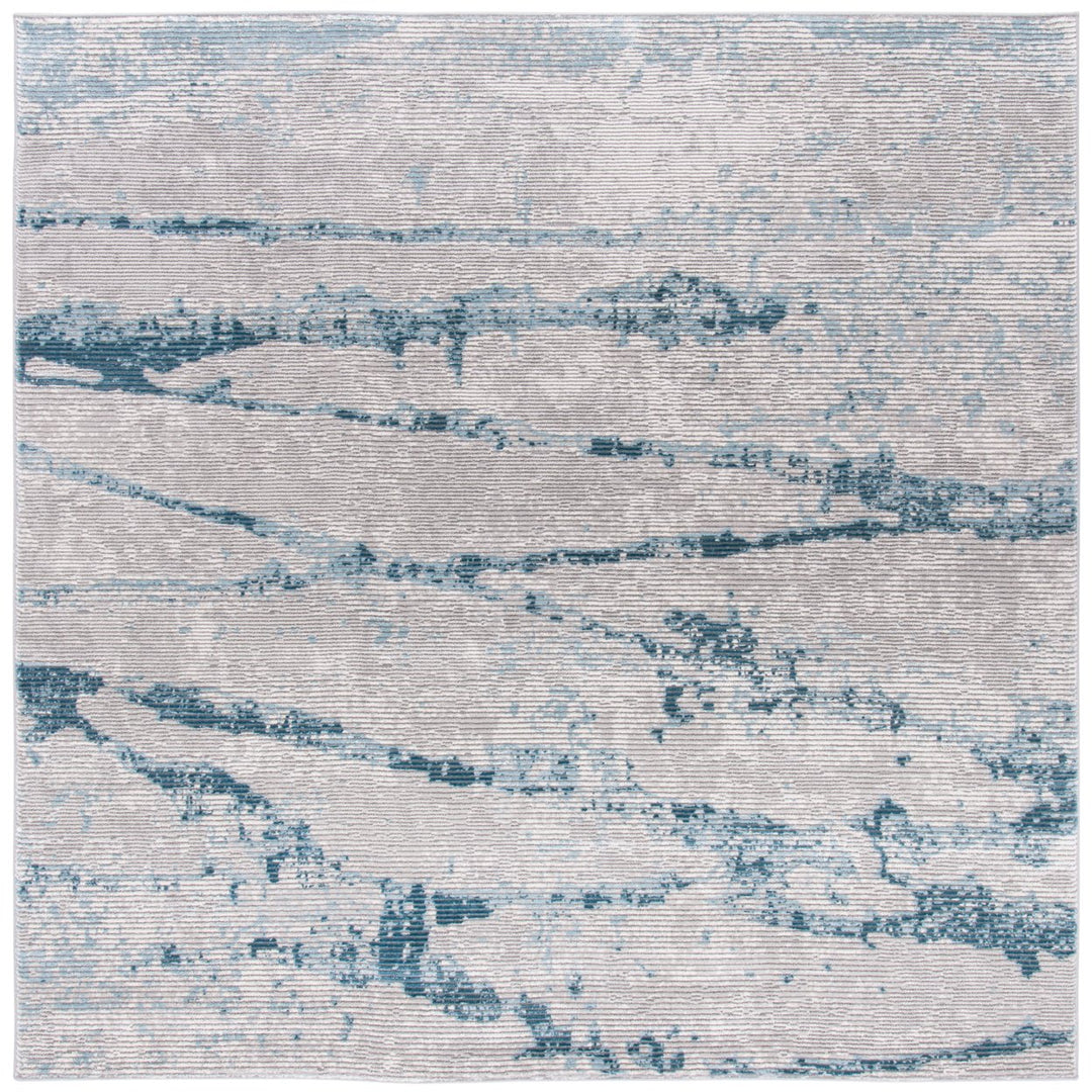 SAFAVIEH Meadow Collection MDW560F Light Grey / Blue Rug Image 1