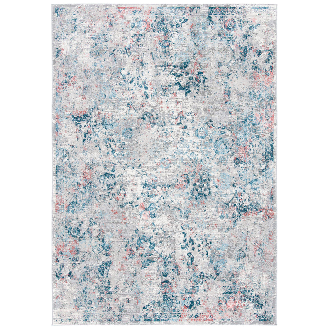 SAFAVIEH Meadow Collection MDW583G Light Grey / Blue Rug Image 1