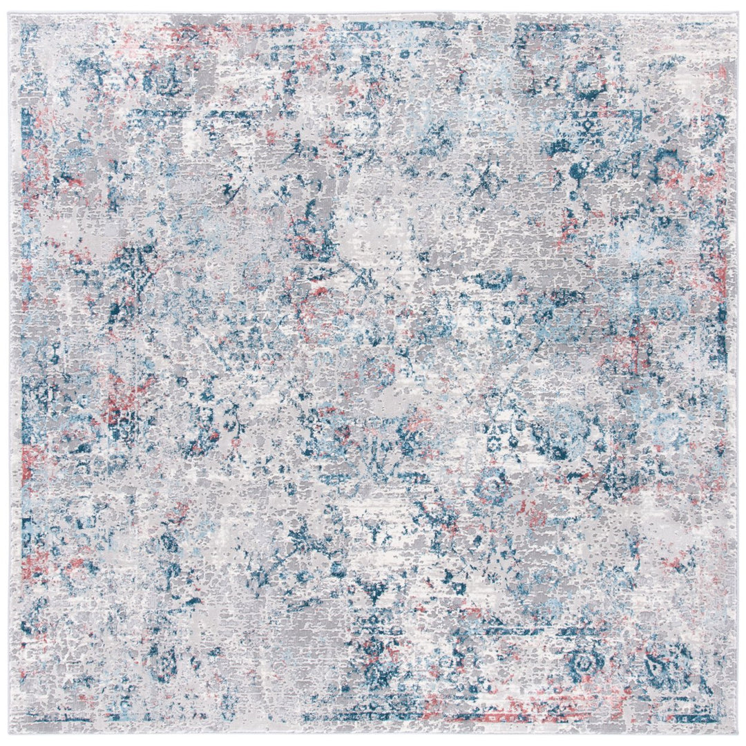 SAFAVIEH Meadow Collection MDW583G Light Grey / Blue Rug Image 6