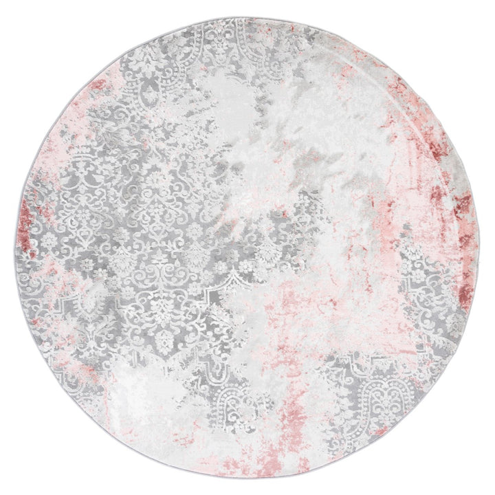 SAFAVIEH MDW573G Meadow 500 Light Grey / Pink Image 1