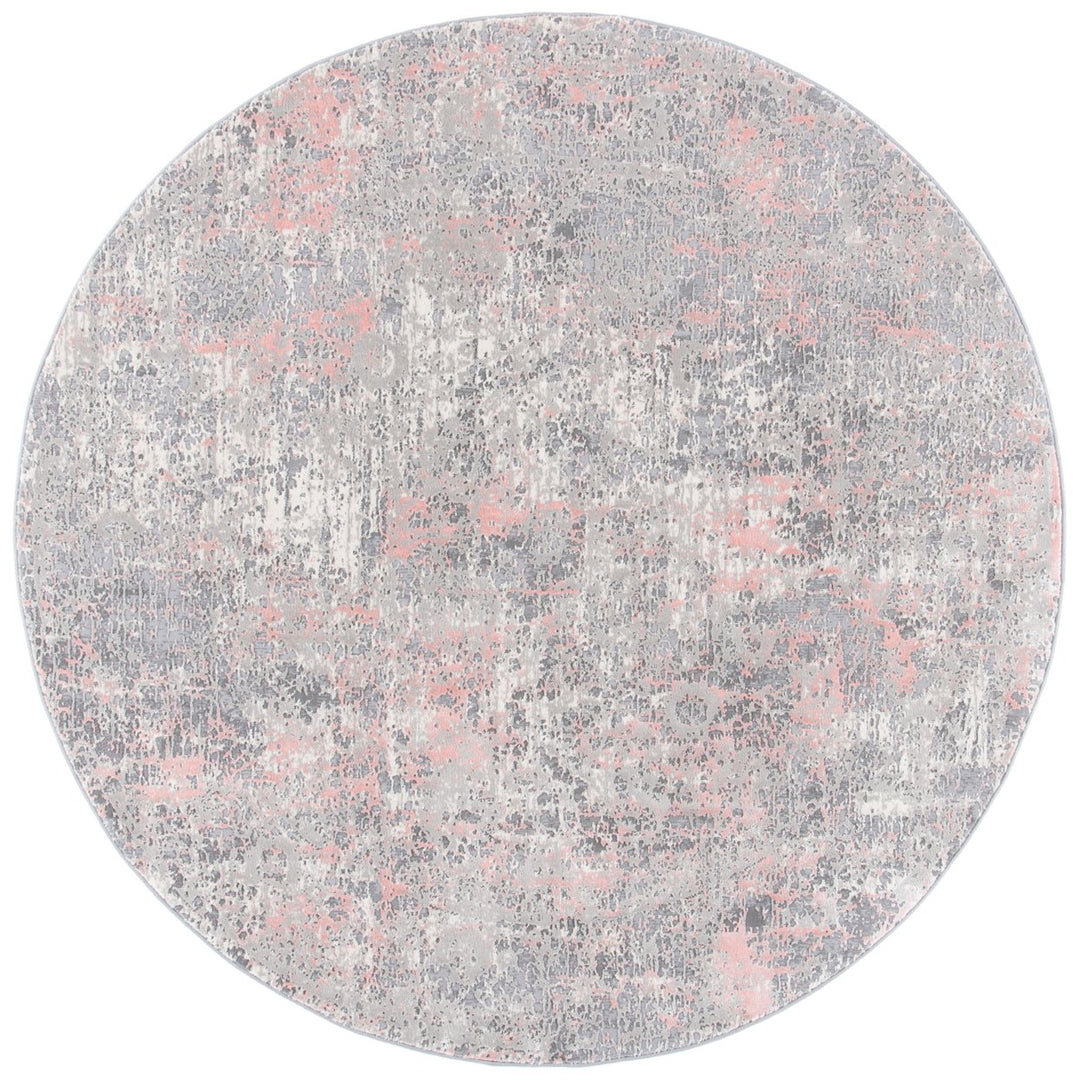 SAFAVIEH Meadow Collection MDW583H Grey / Pink Rug Image 1