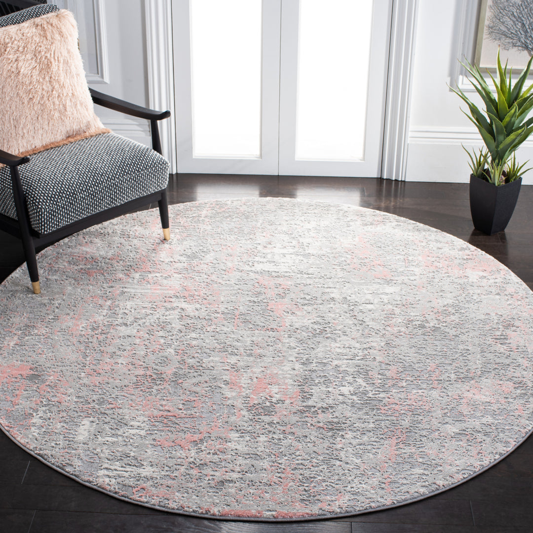 SAFAVIEH Meadow Collection MDW583H Grey / Pink Rug Image 9