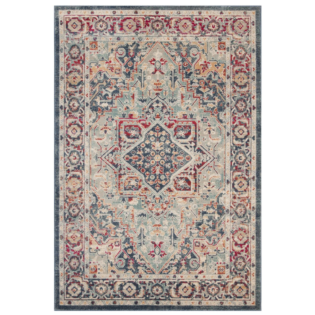 SAFAVIEH Merlot Collection MER310N Navy / Aqua Rug Image 8