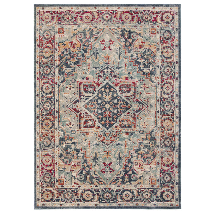 SAFAVIEH Merlot Collection MER310N Navy / Aqua Rug Image 9