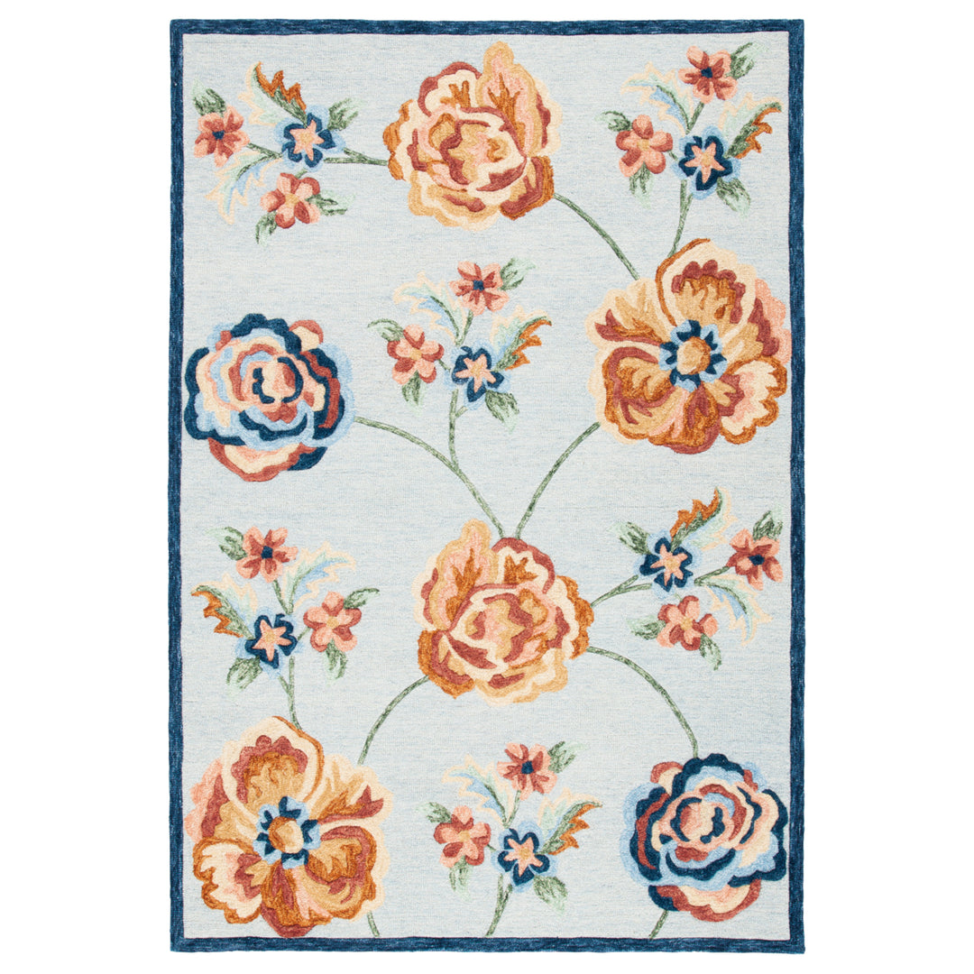 SAFAVIEH Metro MET101M Handmade Blue / Ivory Rug Image 1