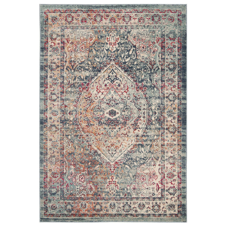 SAFAVIEH Merlot Collection MER314N Navy / Aqua Rug Image 8