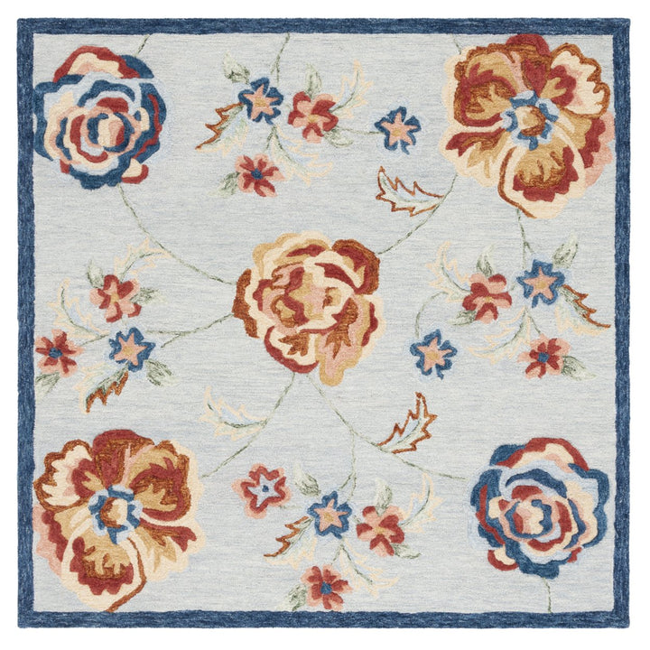 SAFAVIEH Metro MET101M Handmade Blue / Ivory Rug Image 6