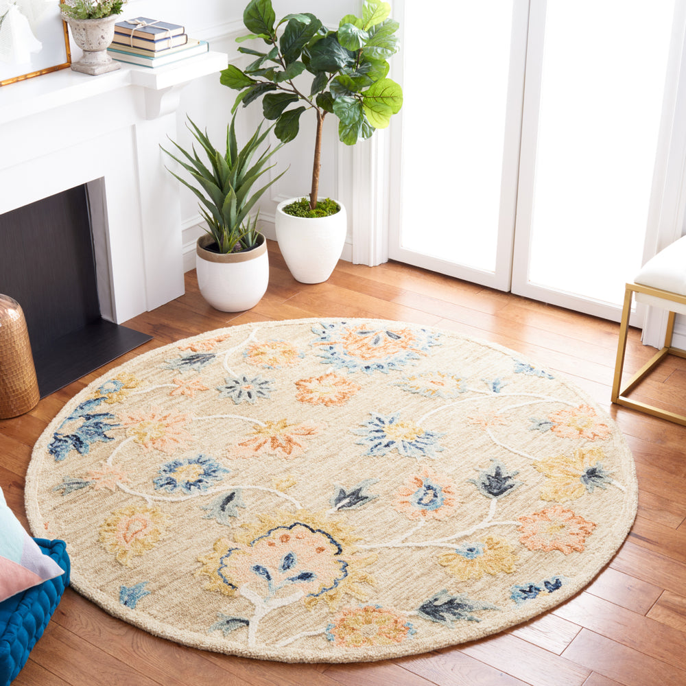 SAFAVIEH Metro MET103B Handmade Beige / Blue Rug Image 2