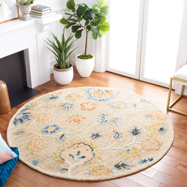 SAFAVIEH Metro MET103B Handmade Beige / Blue Rug Image 2