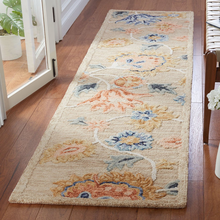 SAFAVIEH Metro MET103B Handmade Beige / Blue Rug Image 3