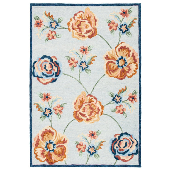 SAFAVIEH Metro MET101M Handmade Blue / Ivory Rug Image 10