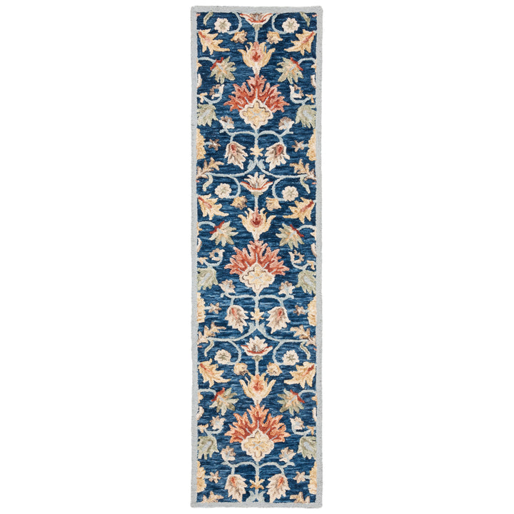 SAFAVIEH Metro MET104M Handmade Blue / Orange Rug Image 5