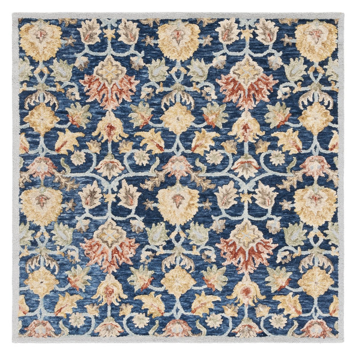 SAFAVIEH Metro MET104M Handmade Blue / Orange Rug Image 6