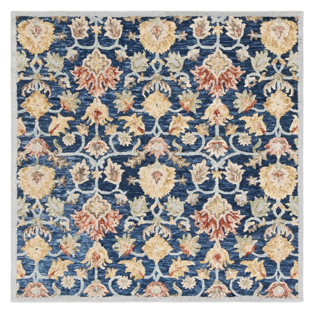 SAFAVIEH Metro MET104M Handmade Blue / Orange Rug Image 1