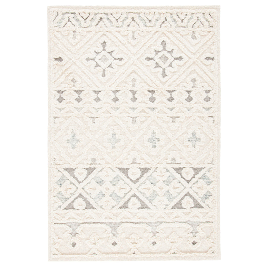 SAFAVIEH Metro MET110A Handmade Ivory / Grey Rug Image 1