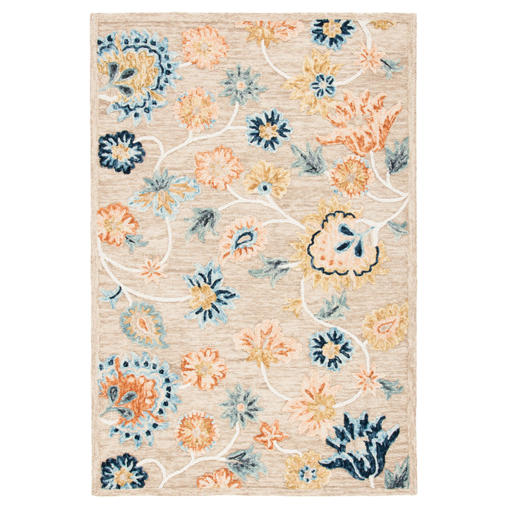 SAFAVIEH Metro MET103B Handmade Beige / Blue Rug Image 10