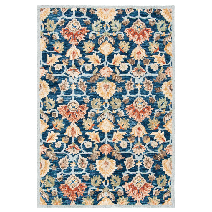 SAFAVIEH Metro MET104M Handmade Blue / Orange Rug Image 10